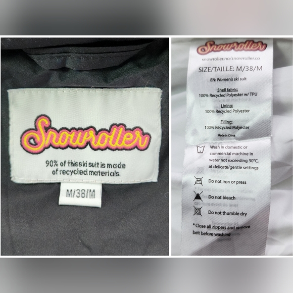 Snowroller ERICA Ski Suit Black Gold M Snowbunny Après-ski Snow suit one-piece - Picture 10 of 12